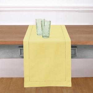 Solino Home Cotton and Linen Hemstitch Table Runner - 1 of 4