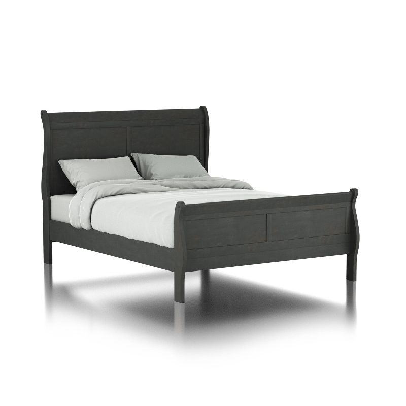 Sliver Sleigh Panel Bed - HOMES: Inside + Out, 1 of 9