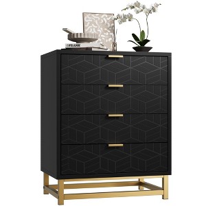 4 Drawer Dresser, Large Dresser for Bedroom, Wood Dresser with 4 Large Drawers - 1 of 4