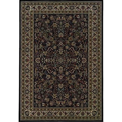 Oriental Weavers Ariana 2'7" x 9'4" Machine Woven Runner Rug in Black