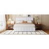 Okak Queen Platform Bed Frame with Upholstered Big Headboard with a Hydraulic Storage System Strong Slats No Box Spring Needed Easy Assembly, White - 4 of 4