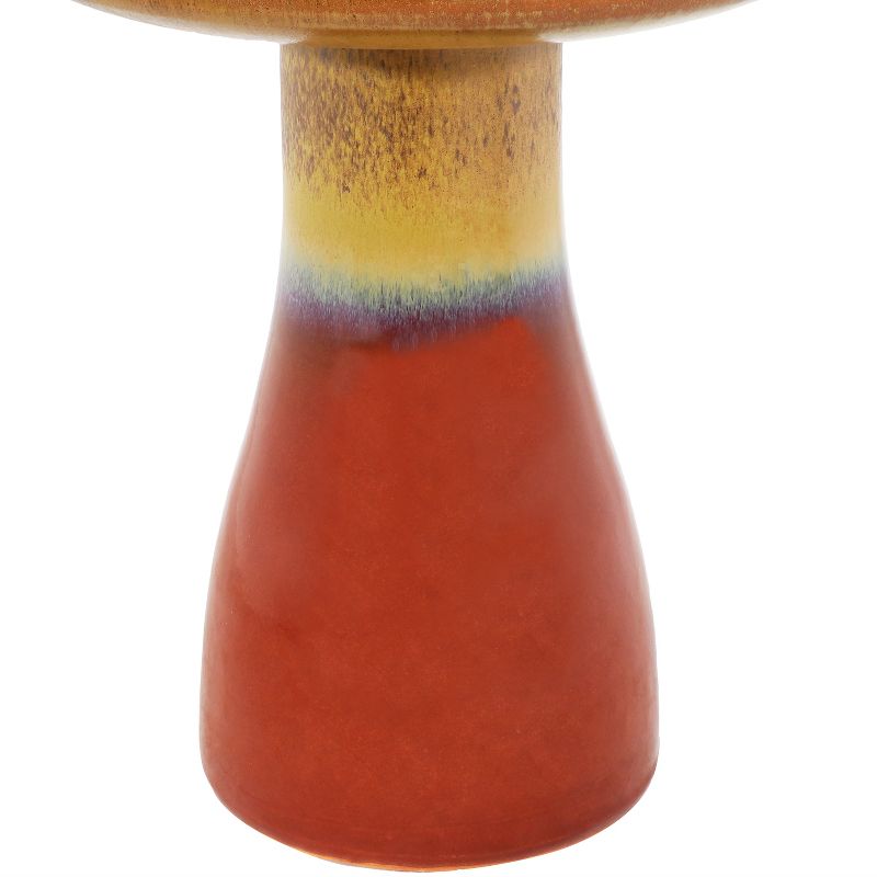 Sunnydaze Outdoor Weather-Resistant Garden Patio Simply Elegant High-Fired Smooth Ceramic Hand-Painted Bird Bath, 6 of 10