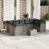 vidaXL 10 Piece Patio Sofa Set with Cushions - Gray With Table - 2 of 4