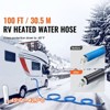 VEVOR 100ft Heated Water Hose for RV, Heated Drinking Water Hose with Corrugated Cover Antifreeze to -45°F, Automatic Self-regulating, 5/8" I.D. Blue - 3 of 4