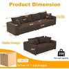Kumasinova Corduroy Cloud Sofa with Cushions, Convertible Sofa Lounge Chair, Plush Modern 4-Seat Sofa, Easy Assembly, Couches for Living Room - 2 of 4