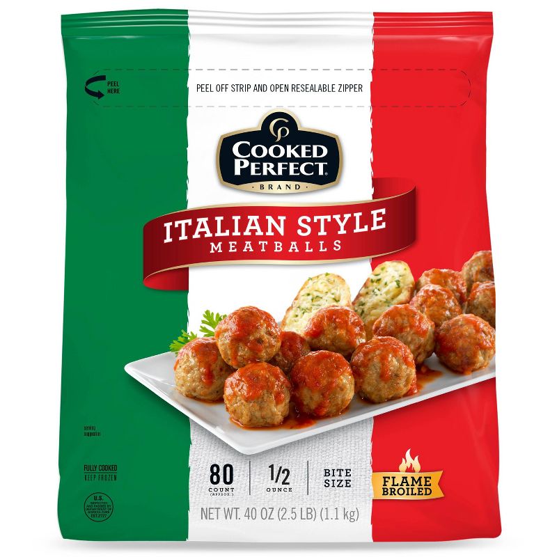 Cooked Perfect Italian Style Meatballs - Frozen - 40oz, 1 of 5