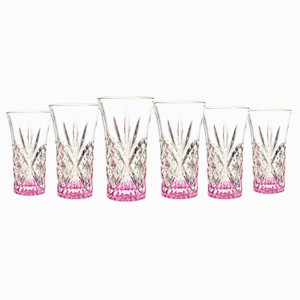 Godinger Silver 2 fl oz Set of 6 Dublin Crystal Shot Glasses Pink - 1 of 3