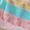 Vintage Garden Pink Throw - One Quilted Throw - Levtex Home - 3 of 3