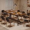 Rectangle Dining Table for 6-8 People, 70.87" Heavy Duty Industrial Wood Kitchen Table for Dining Room, Dinner Table, Easy Assembly, Retro Brown - 4 of 4