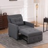 VYNXARIA Sleeper Chair 3-in-1 Convertible Chair Bed Pull Out Chair Beds Adjustable Single  Sofa Bed with USB Ports, Side Pocket,  Linen White - 2 of 4