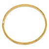 Black Bow Jewelry 6.5mm 14k Yellow Gold Diamond Cut & Satin Hinged Bangle Bracelet - 2 of 4