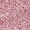Pink Blush And Charcoal Floral Washable Indoor Outdoor Area Rug - 4 of 4