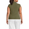 Lands' End Women's Cap Sleeve Drapey Rib Fitted Funnel Neck Tank - 2 of 3