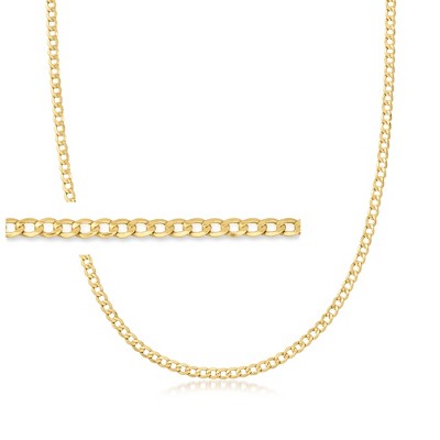 Ross-Simons 3.35mm 14kt Yellow Gold Curb-Link Necklace Size 18