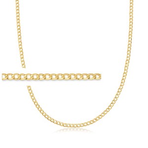 Ross-Simons 3.35mm 14kt Yellow Gold Curb-Link Necklace Size 18 - 1 of 3