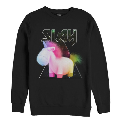 Men's Despicable Me Metal Rock Unicorn Sweatshirt - Black - Medium