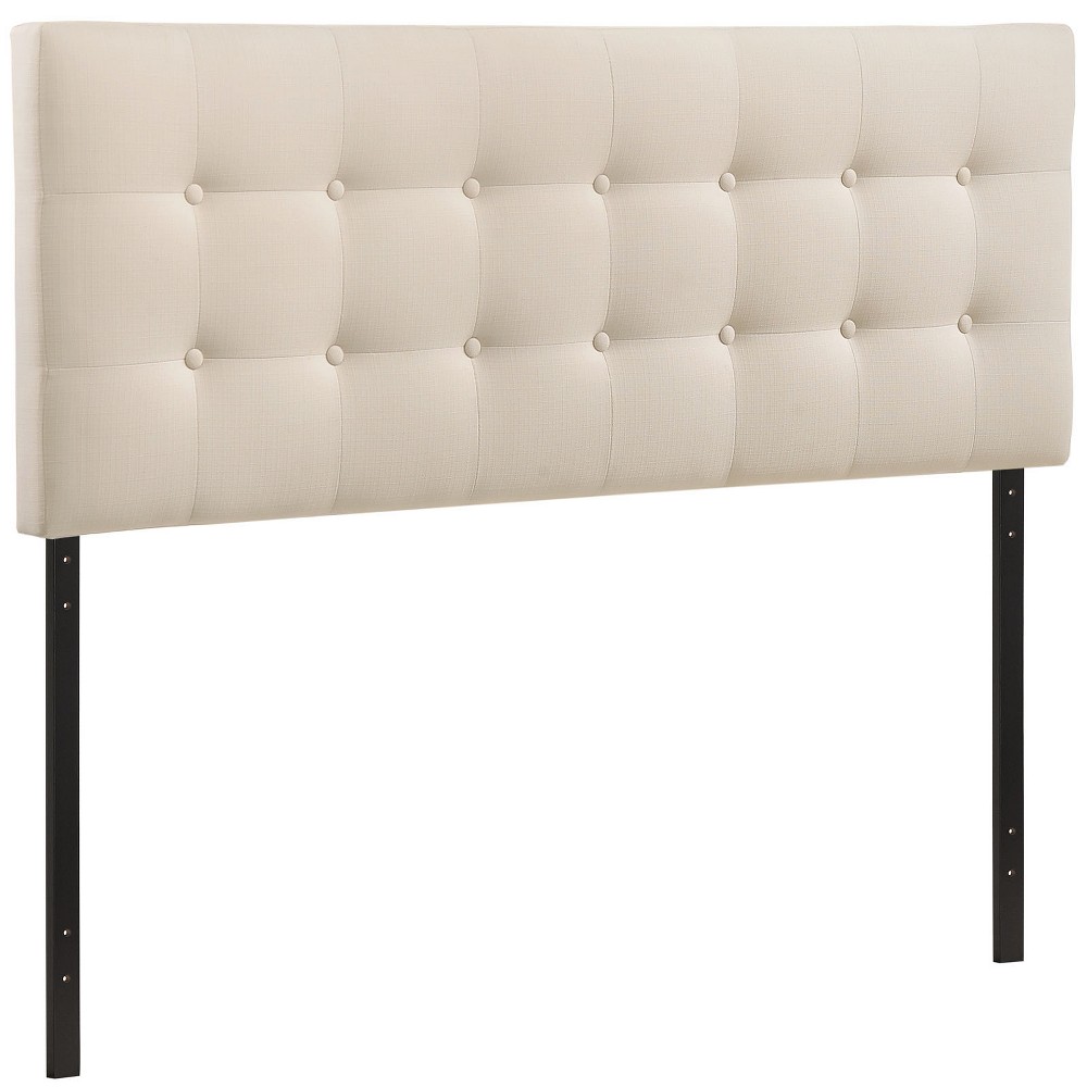Photos - Bed Frame Modway Emily Full Upholstered Fabric Headboard Ivory  