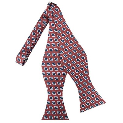 Men's Geometric Printed Design 2.75" x 4.75" Adjustable 16" - 21" Self-Tie Bow Tie