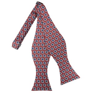 Men's Geometric Printed Design 2.75" x 4.75" Adjustable 16" - 21" Self-Tie Bow Tie - 1 of 4