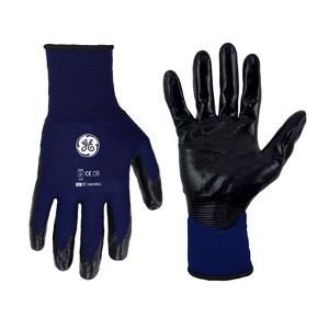General Electric Unisex Dipped Gloves Black/Blue XL 1 pair - 1 of 1