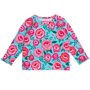 RuffleButts Girls Knit Long Sleeve Ruffle Layering Tee - 1 of 4