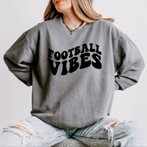 Simply Sage Market Retro Football Vibes Lightweight Garment Dyed Sweatshirt - 1 of 3