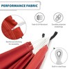 Vivere Double Sunbrella Hammock & Steel Stand, Portable Outdoor Lounge, Crimson - 3 of 4