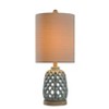 Ceramic Table Lamp Blue - StyleCraft: Modern Linen Shade, No Assembly, UL Listed, Adjustable Head Tilt - 2 of 4