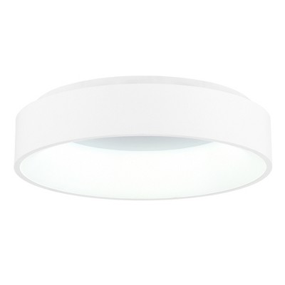 CWI Lighting Arenal LED Drum Shade Flush Mount With White Finish