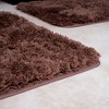 Hastings Home 3 Piece Super Plush Non-Slip Bath Mat Rug Set - Chocolate - 4 of 4
