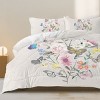 Boersma Butterfly Flower Comforter Set Twin Size – Light Pink Bedding for Girls & Women, 3Pcs Soft All-Season Quilt with 1 Comforter & 2 Pillowcases - 2 of 4