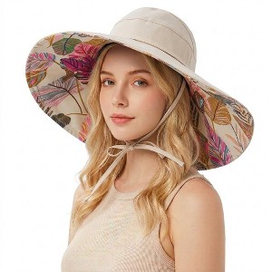 Anna-Kaci Women's Reversible Wide Brim Sun Hat UV Protection