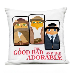Stupell Industries Good Bad And Adorable Cats Outdoor Decorative Throw Pillow, 18 x 18 - 1 of 3