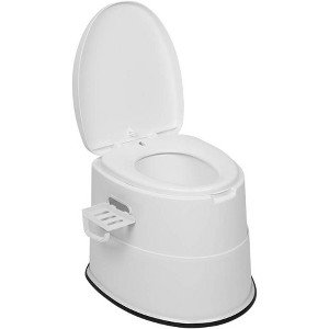 VINGLI Portable Toilet | Indoor Outdoor Commode w/Detachable Inner Bucket & Removable Paper Holder, for Emergency Use - 1 of 4