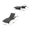 2PCS Rattan Chaise Lounge Set with Adjustable BackPatio Lounge Chair with Foldable Legs,Wicker Outdoor Lounge Chair for Poolside-Cuddlewood - 4 of 4
