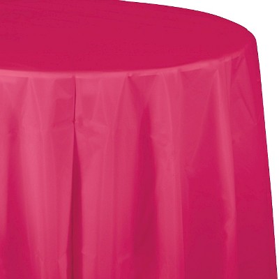 Hot Magenta Pink Disposable Tablecloth