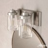 Hunter Fans 6.75" Devon Park Wall Light Brushed Nickel Finish Rustic Vanity Fixture for Indoor Damp Spaces - 2 of 4
