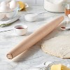 KitchenAid Tapered French Rolling Pin: Maple Wooden Roller for Baking, Hand Wash, 22" Light Brown - 3 of 3