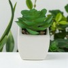 Unique Bargains Artificial Plants Ceramic Pot Plastic 2.01"x2.01"x2.95" 1 Pc - 2 of 4