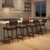 Garvee Bar Stools Set of 2, Tall Bar Chairs with Thick Cushion & Thickened Metal Legs, Upholstered Counter Height Bar Stools w/ Backrest and Footrest - 4 of 4