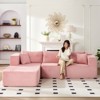 Mjkone 106'' Modern 2-Piece Corduroy Free Combination L-Shaped Sofa Deep Seat,Upholstered Chaise Sectional Sofas With Left Chaise - 4 of 4