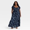 Women's Flutter Short Sleeve Maxi Empire Waist Dress - Ava & Viv™ - 3 of 3