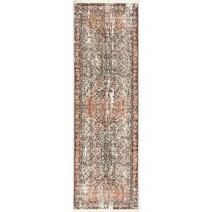 Nuloom Charvi Distressed Medallion Fringe Indoor Area Rug - 1 of 4