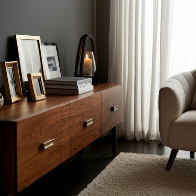 Sagebrook Home Sculpted Wood Glass Hurricane Lantern, For Decorative Use, Mango Wood and Glass, Black, 8 L x 8 W x 15 H Inches