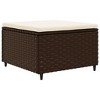 vidaXL Patio Lounge Set with Cushions Sectional Sofa Garden Backyard Poly Rattan - Brown and Cream 4 Piece - 4 of 4