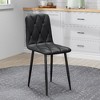NicBex 5-Piece Dining Set for 4 – Faux Marble Square Table with 4 Leather Upholstered Chairs, Modern Kitchen Table Set - 3 of 4