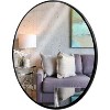 Black Circle Mirror Wall Decor,Thin Frame Mirror,Round Bathroom Mirror,Aluminum Mirror-The Pop Home - image 4 of 4