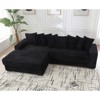 TiramisuBest Oversized Corduroy L Shaped Sofa  Modular sofa Left Chaise Eight Pillows Two Piece Corner Couch - 3 of 4