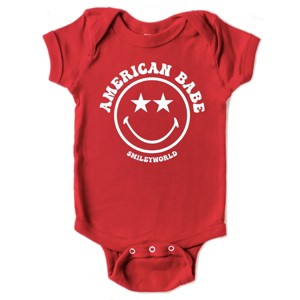 The Juniper Shop SmileyWorld American Babe Baby Short Sleeve Bodysuit - 1 of 4