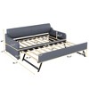 NicBex Twin Daybed with Trundle Upholstered Daybed Frame with Erectable Trundle and USB Charging for Apartment - 2 of 4